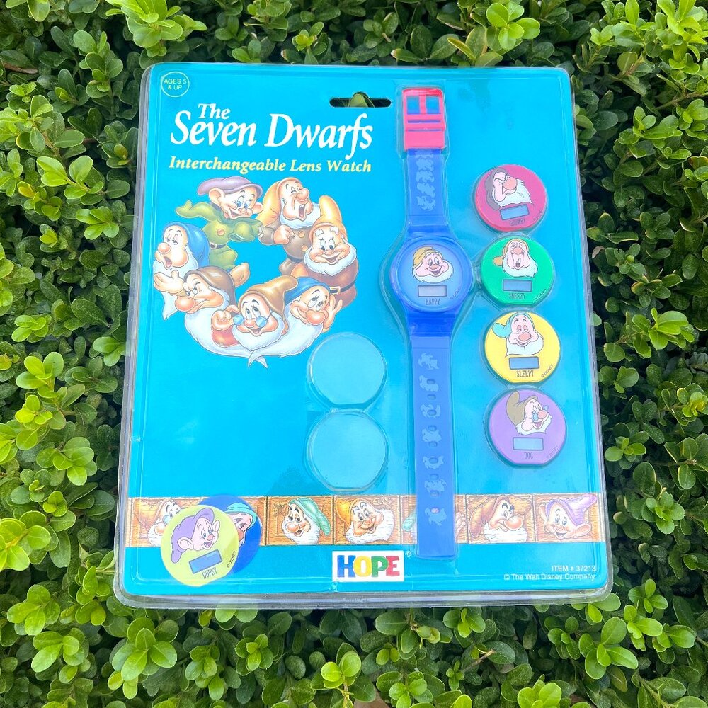 90's  Disney Seven Dwarfs Watch - Interchangeable Lens - New